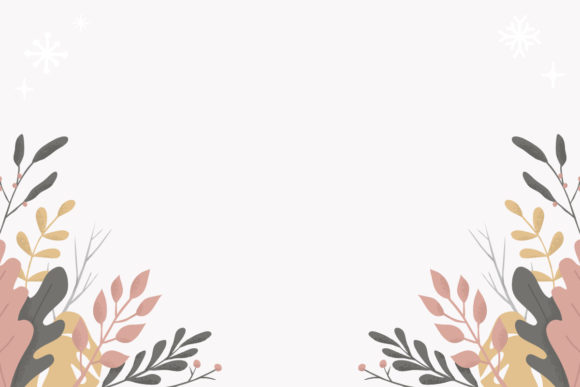 Download Winter Flower Leaf Snowflakes Background - Background Collection