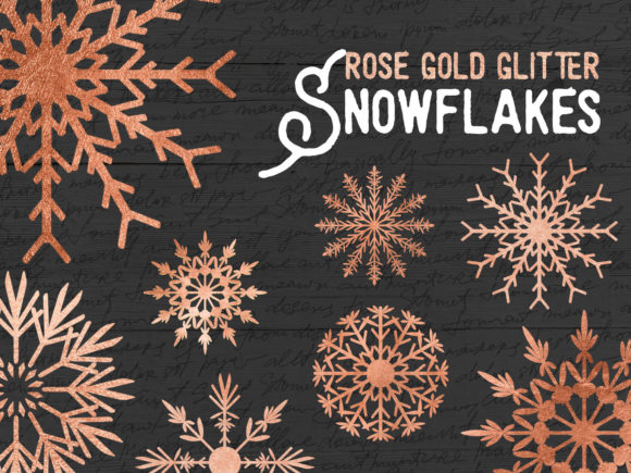 Download Rose Gold Foil Snowflakes - Rose gold foil Collection