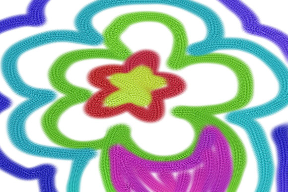 Download Colorful Flower Shapes Background Art - Background Collection