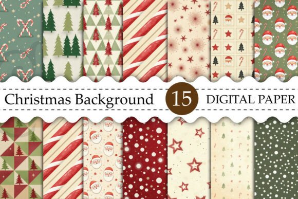 Download Christmas Background Digital Paper - Background Collection