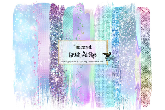 Download Iridescent Brush Strokes Clipart - Stroke Collection