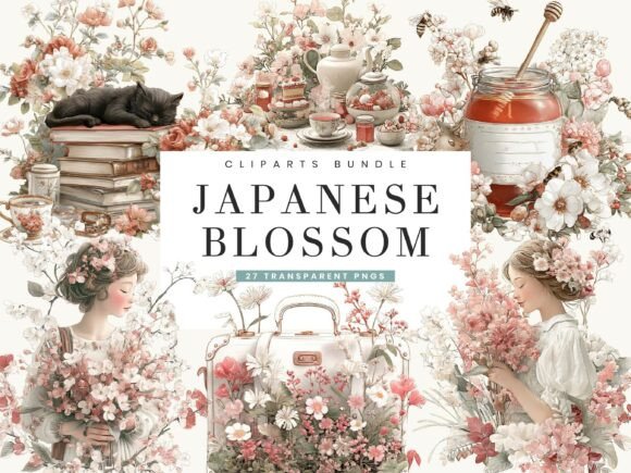 Download Japanese Blossom Floral Clipart - Floral clipart Collection