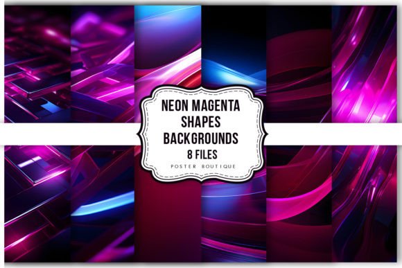 Download Neon Magenta Shapes Backgrounds Pack - Background Collection