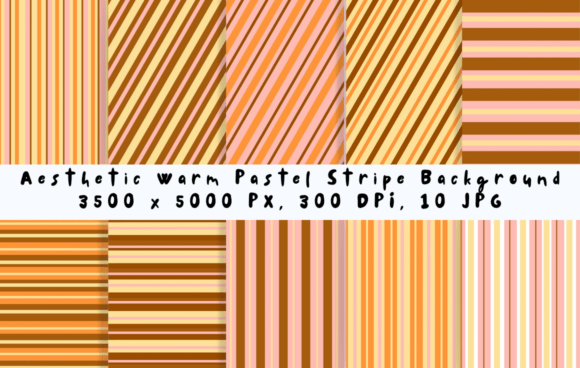 Download Aesthetic Warm Pastel Stripe Background - Background Collection