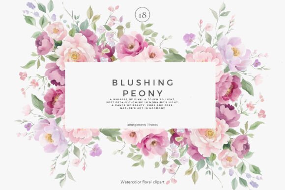 Download Floral Clipart Watercolor Peonies Png - Floral clipart Collection