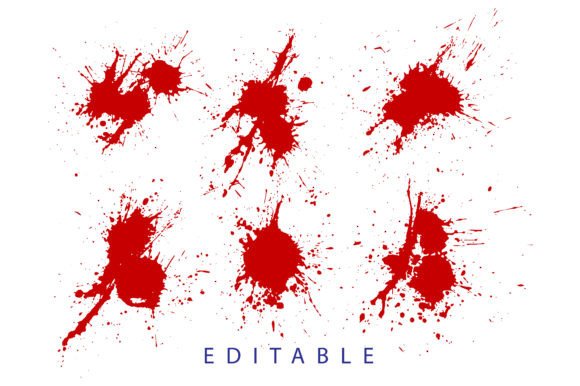 Download Ink Grunge Blood Vector Blots Background - Background Collection