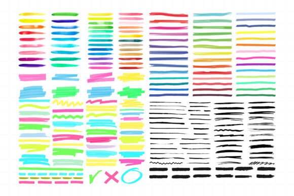 Download Marker Lines. Color Ink Pen Brush Stroke - Premium Resources