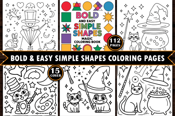 Download Bold Simple Shapes Magic Coloring Pages - Premium Resources