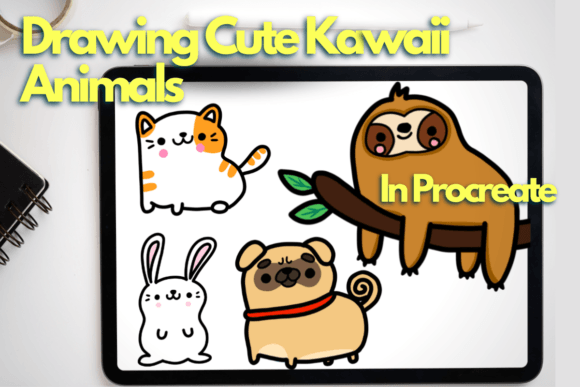 Download Drawing Cute Kawaii Animals in Procreate - Premium Resources