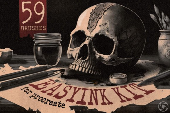 Download 59 Easy Ink Brushes for Procreate - Brush Collection