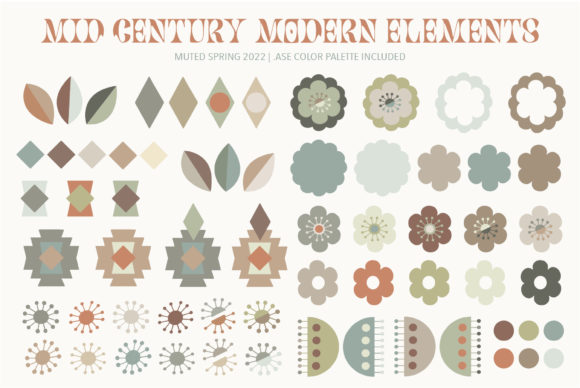 Download 65 Mid Century Modern Element Collection - Collection Collection