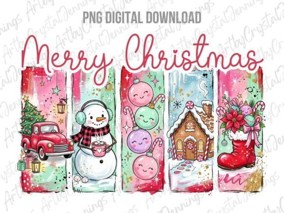 Download Merry Christmas Holiday Brushstroke PNG - Stroke Collection
