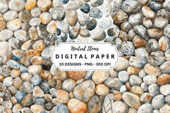 Download Watercolor Neutral Stones Background - Background Collection